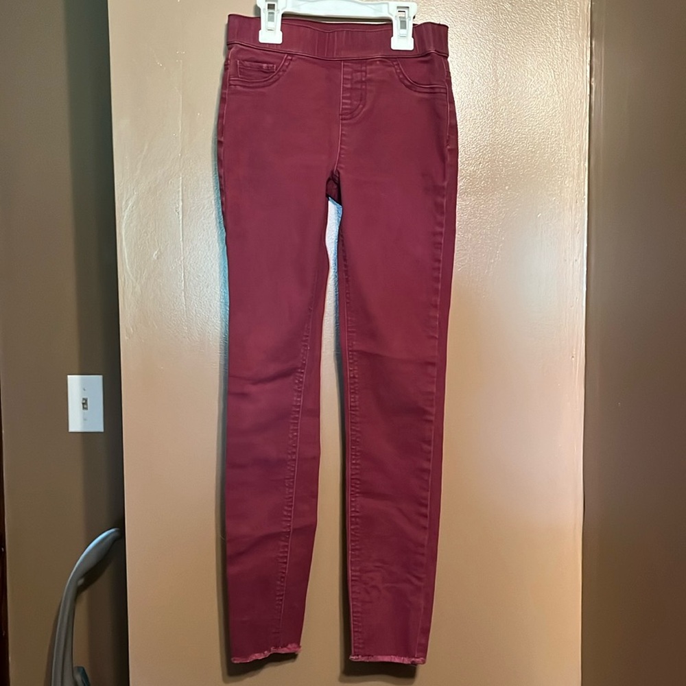 Girls maroon skinny jeggings